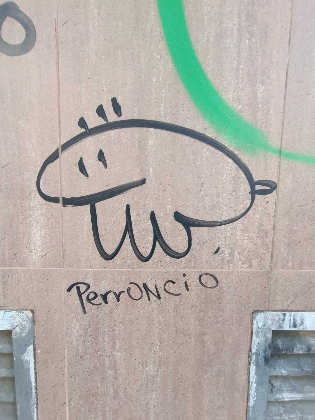 Perroncio on the wall